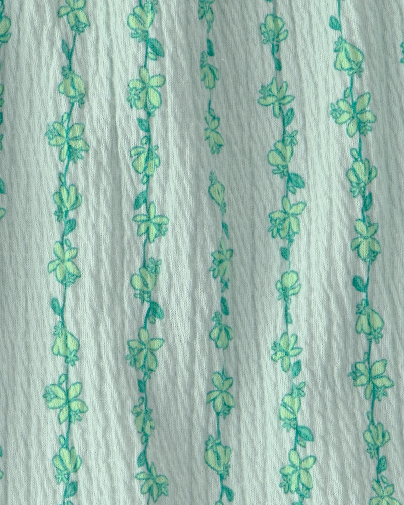 Baby Girl 2-Piece Vine Short-Sleeve Top & Skirt Set - Green