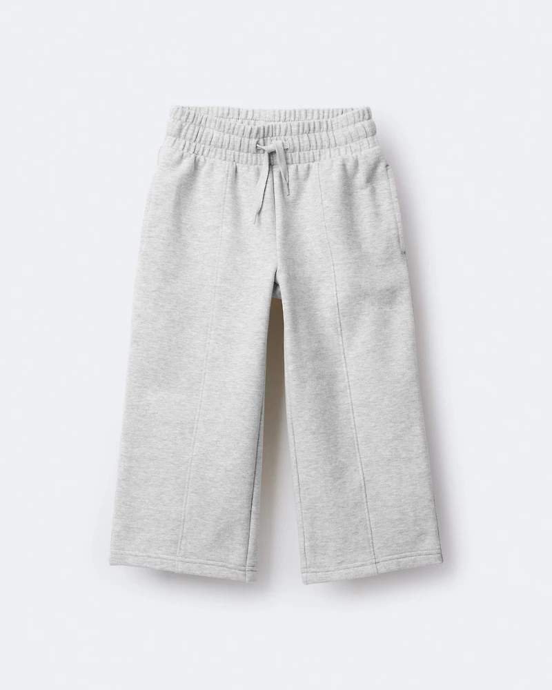 Toddler Girl Linda Wide Leg Pant - Heather Grey
