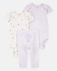 Baby Girl 3-Piece Hot Air Balloon Little Character Set