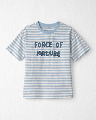 Kid Organic Cotton 'Force of Nature' Striped Tee