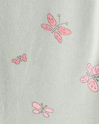 Baby Girl Butterfly Flare Pull-On Stretch Leggings - Green