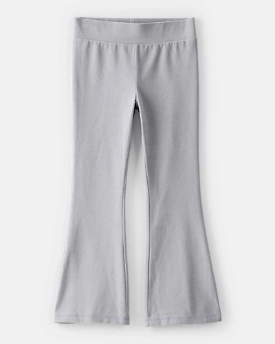 Girls Microfleece Flare Pants - Grey