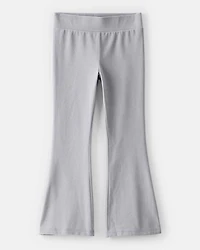Girls Microfleece Flare Pants - Grey