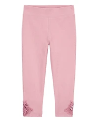 Toddler Lace Detail Ribbed Leggings