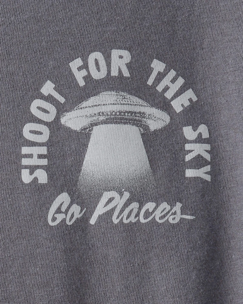 Boys Shoot For The Sky Long-Sleeve Graphic Tee - Grey