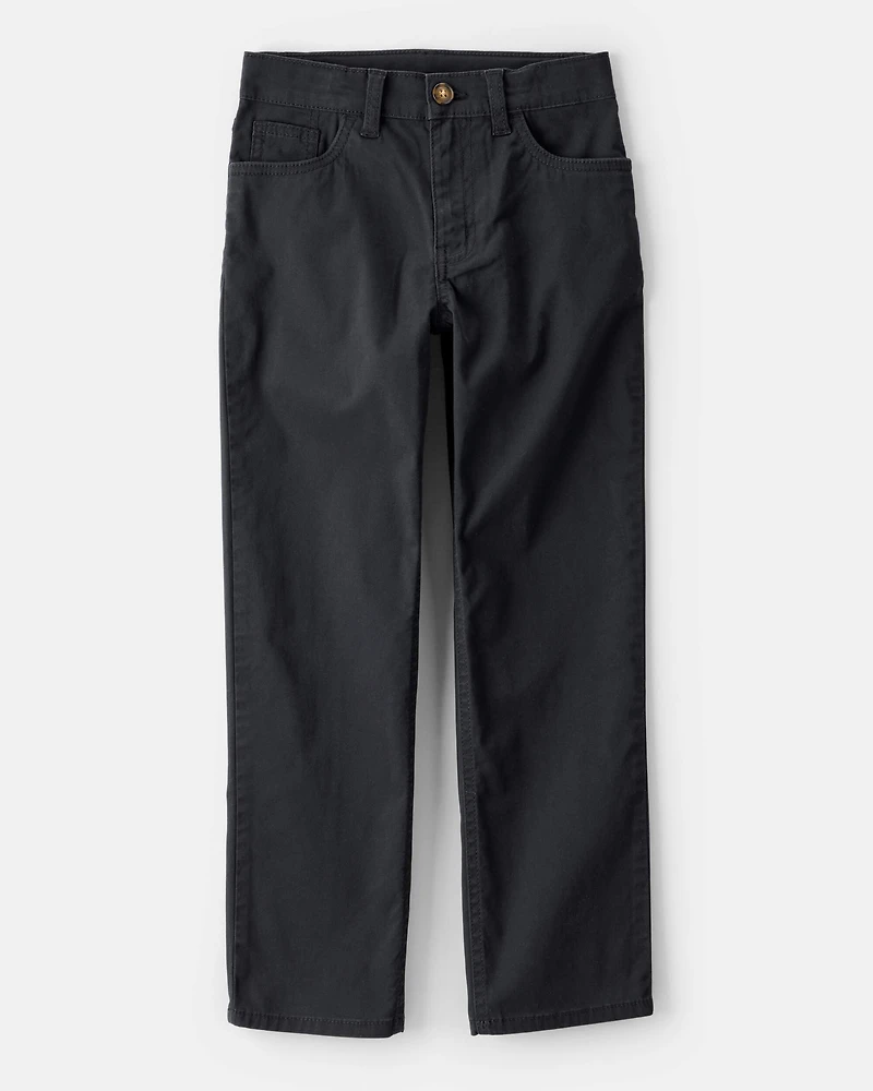Boys Cotton Chino Pants - Black