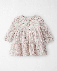 Baby Girl Organic Cotton Dress Prairie Blossom Print