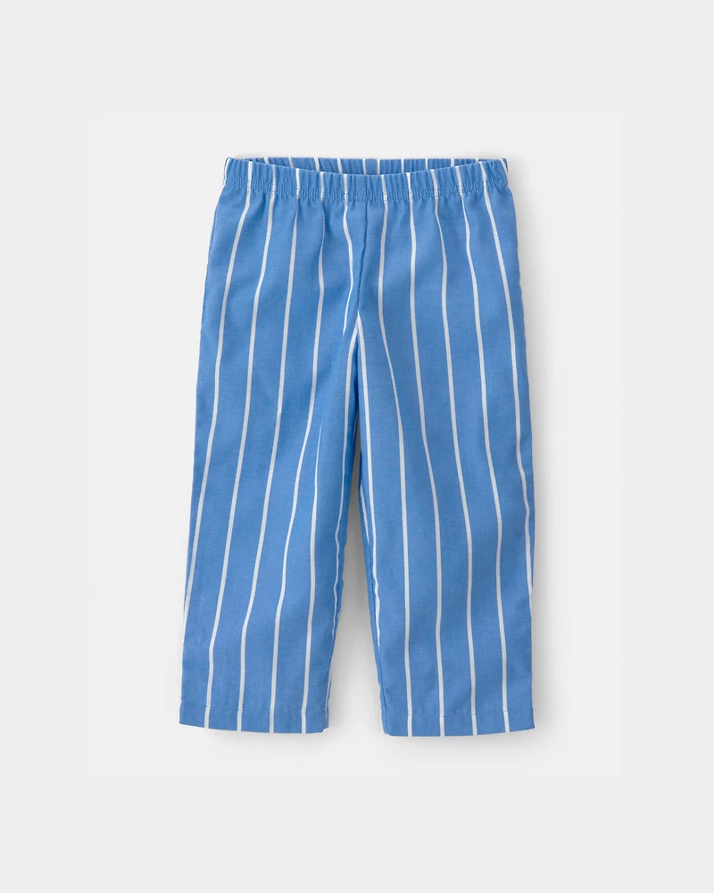 Toddler Boy Striped Loose Fit 2-Piece Pyjama Set - Blue