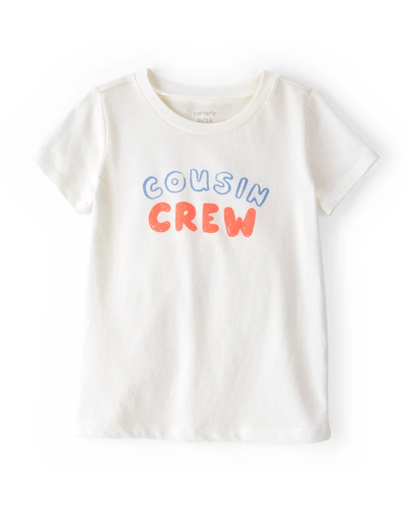 Toddler Girl Cousin Crew Short-Sleeve Graphic Tee -White