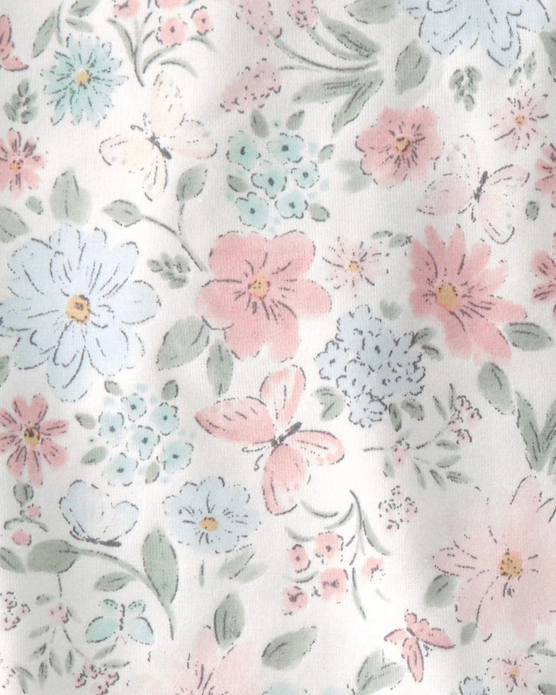 Baby Girl 2-Pack Butterfly Garden PurelySoft Sleeper Gowns - Pink