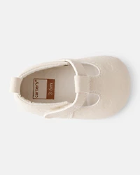 Baby Girl Flower Mary Jane Shoes - Cream