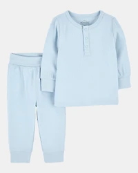 Baby Boy 2-Piece PurelySoft Outfit Set - Blue