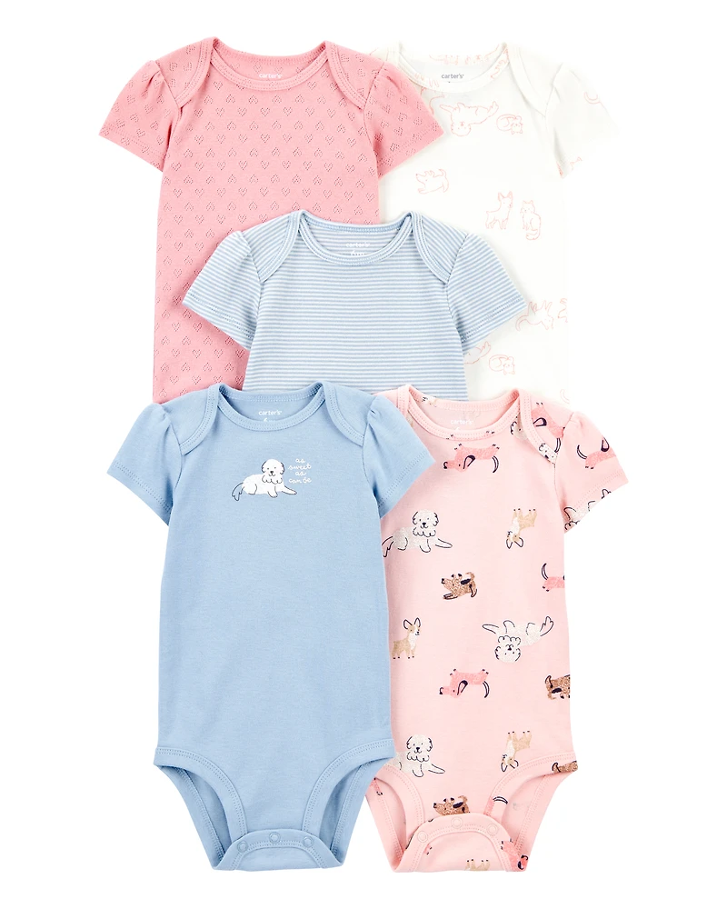 Baby Girl 5-Pack Short-Sleeve Original Bodysuits