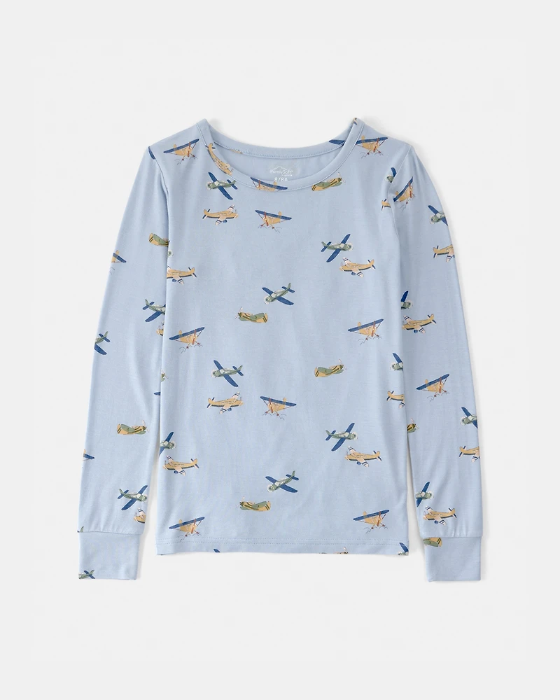 Boys Plane PurelySoft 2-Piece Pyjama Set - Blue