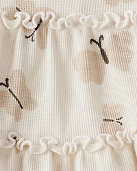 Baby Girl Butterfly Top & Pant Set - Cream