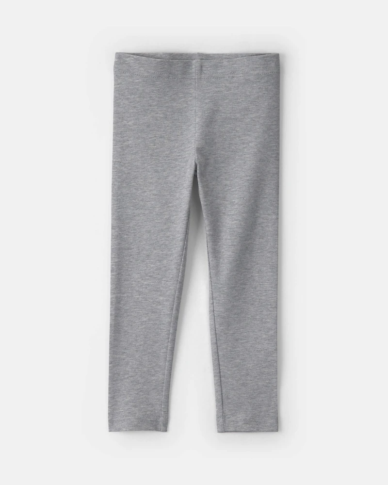 Toddler Girl Pull-On Stretch Leggings - Grey