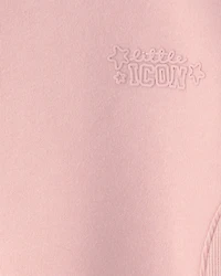 Toddler Girl 'Little Icon' Fleece Pullover Sweatshirt - Pink