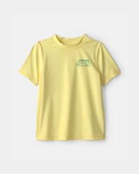Boys Van Solid Short-Sleeve Rashguard - Yellow