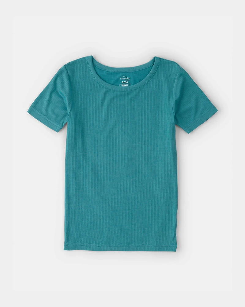 Boys PurelySoft Short-Sleeve Snug Fit 2-Piece Pyjama Set - Blue