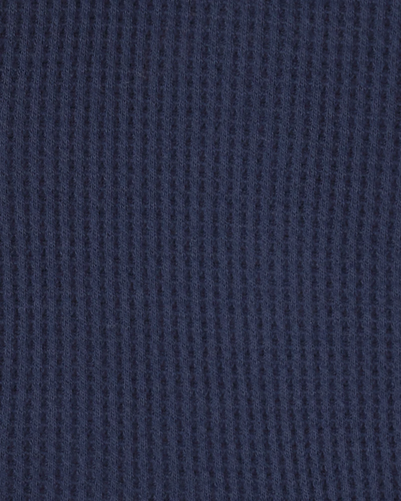 Toddler Boy Waffle Knit Hooded Jacket Made with Organic Cotton