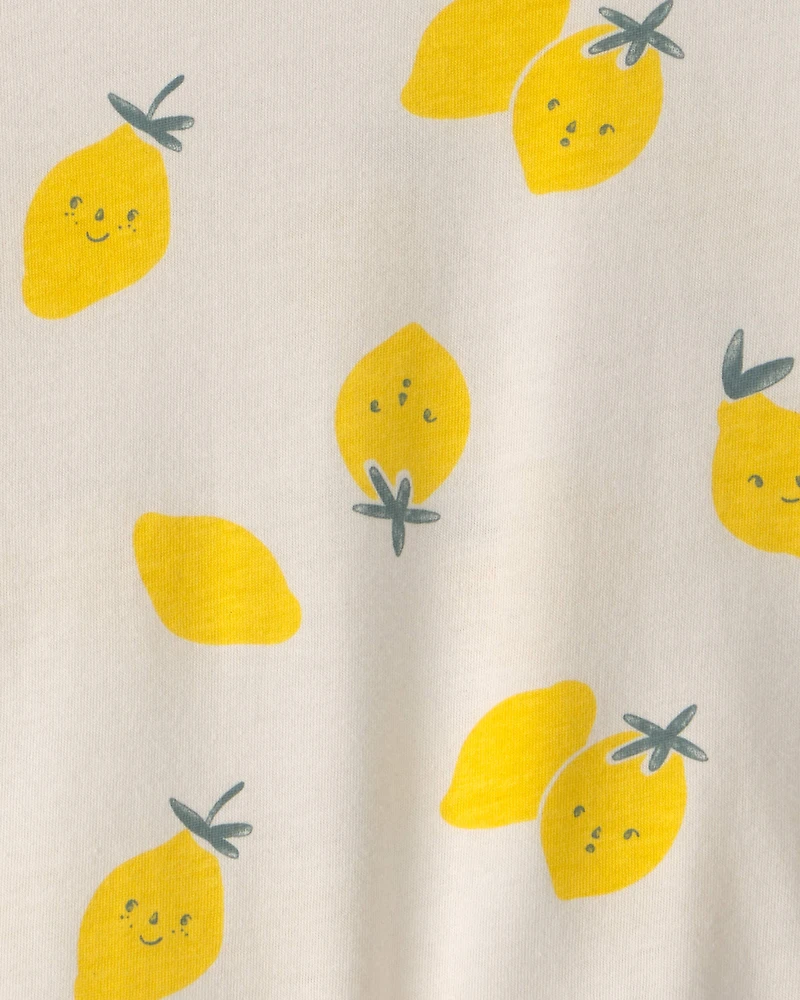 Toddler Lemon Short-Sleeve Top - Cream/Yellow