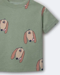 Toddler Dog Relaxed Graphic Tee - Green