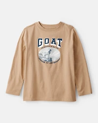 Boys GOAT Long-Sleeve Graphic Tee - Taupe