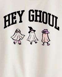 Kid Halloween Hey Ghoul Pullover Sweatshirt