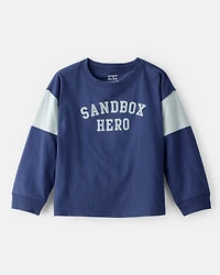 Toddler Boy Monster Truck Long-Sleeve Graphic Tee - Navy