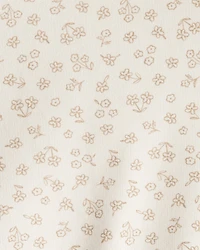 Baby Girl Floral Print French Terry Long-Sleeve Pullover Sweatshirt - Ivory