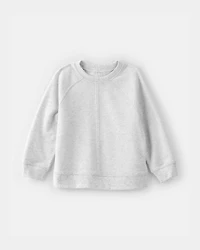 Toddler Boy French Terry Pullover Sweatshirt - Grey