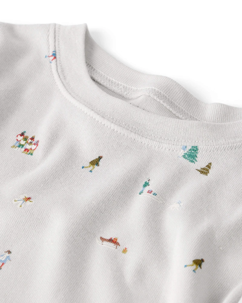 Kid Organic Cotton Pyjamas Frosted Trail Print