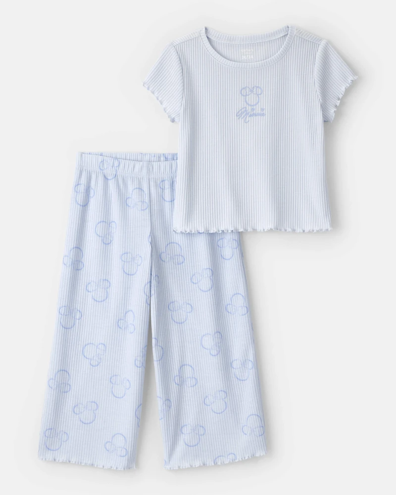 Toddler Girl 2-Piece Disney© Minnie Mouse Short-Sleeve Pyjama Set - Blue