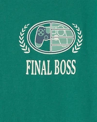 Boys 'Final Boss' Gaming Graphic Tee - Green