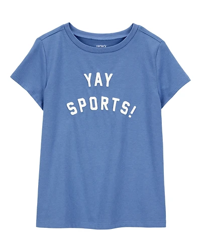 Girls Yay Sports Short-Sleeve Graphic Tee - Blue