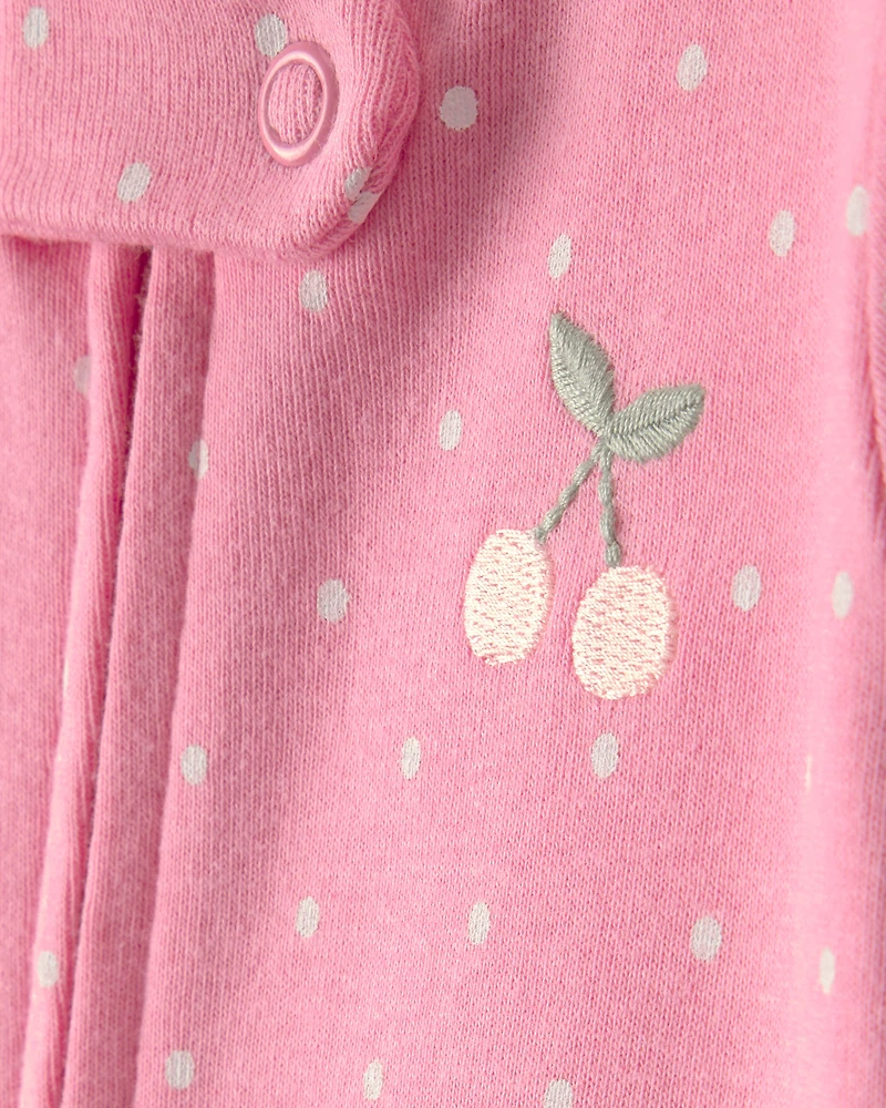 Baby Girl 2-Pack Strawberry Floral Snug Fit 1-Piece Pyjama Set - Pink