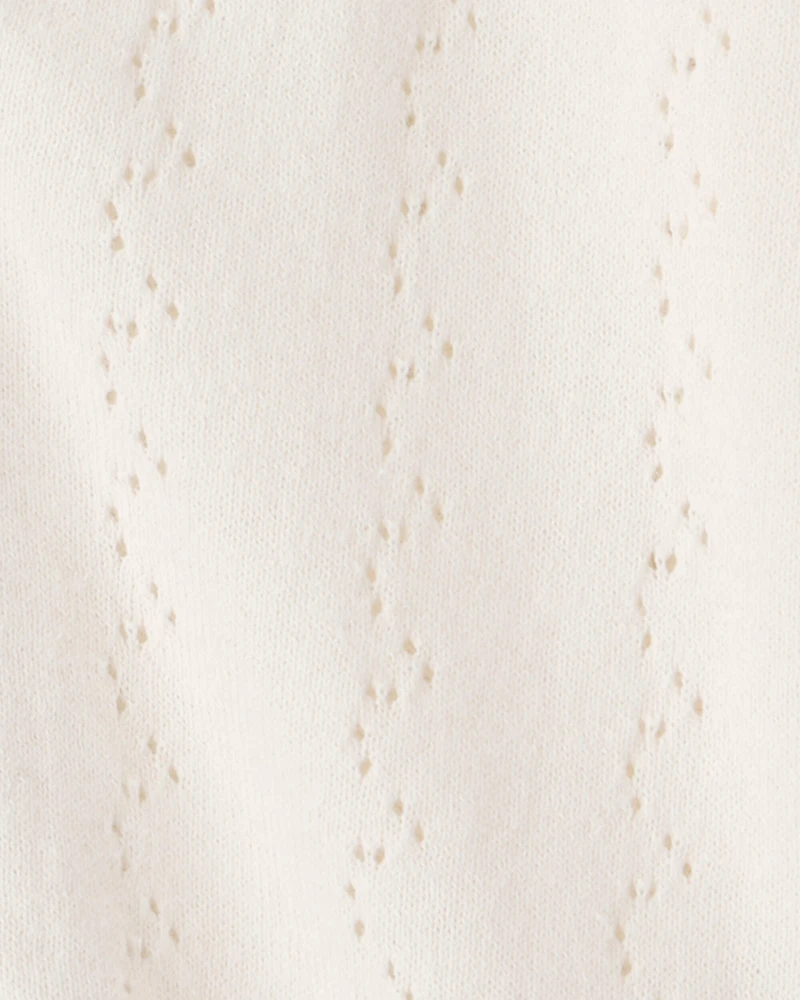 Girls Cardigan Sweater - Cream