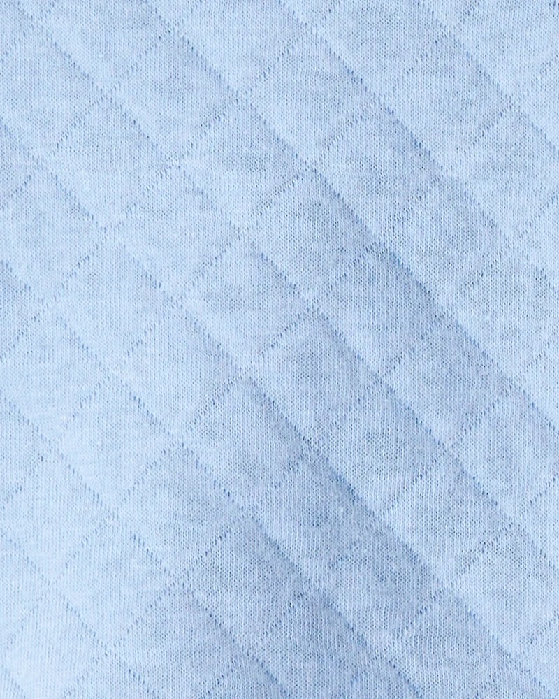 Baby Girl 3-Piece Floral Vest Outfit Set - Blue