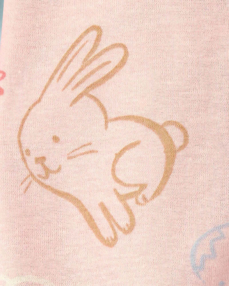 Baby Girl Easter 100% Cotton Sleeper - Pink