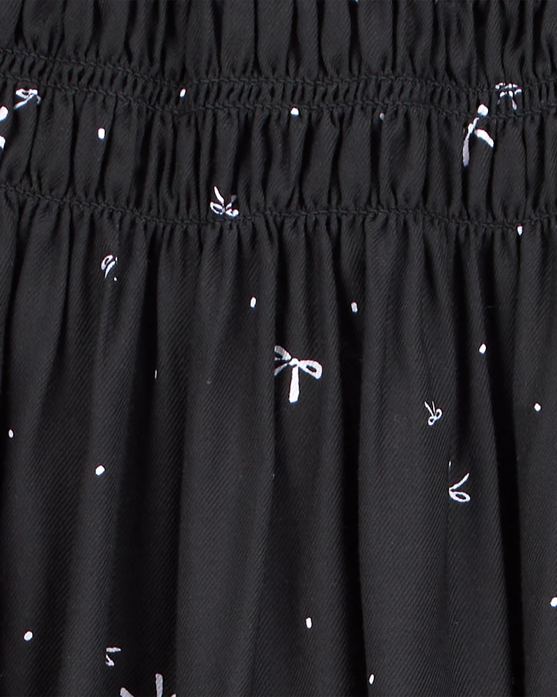 Kid Bow Print Maxi Skirt