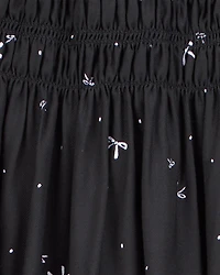 Kid Bow Print Maxi Skirt