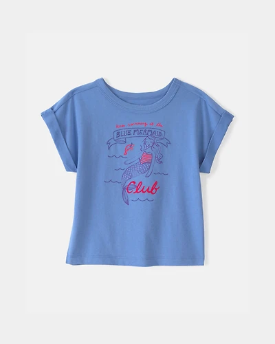 Toddler Girl Mermaid Top - Blue