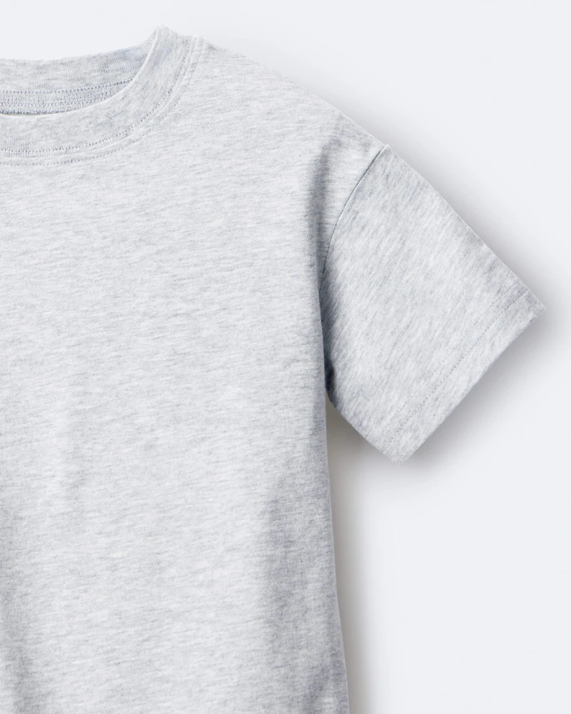 Toddler Short-Sleeve Relaxed Graphic Tee - Heather Grey