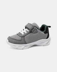 Toddler Boy Dinosaur Athletic Sneakers - Grey/White