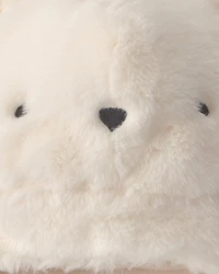 Baby Polar Bear Christmas Fleece Hat - Cream