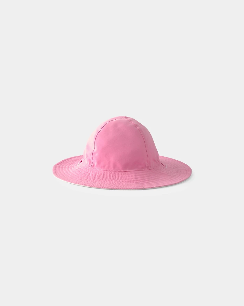 Baby Girl Reversible Swim Hat - Pink/White