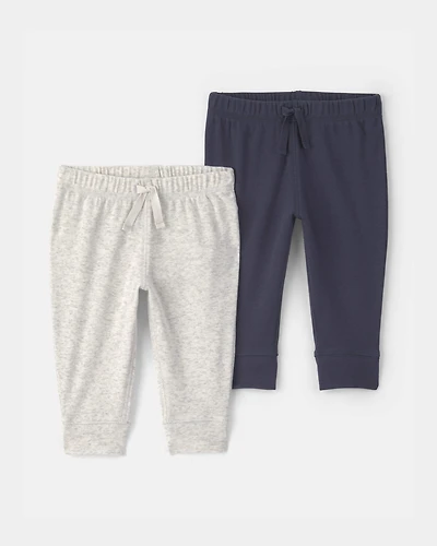 Baby 2-Pack Pull-On Pants - Navy/Grey