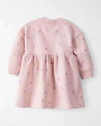 Baby Girl French Terry Dress Made with Organic Cotton Blush Petals Print