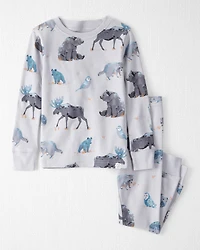 Toddler Organic Cotton Pyjamas Midnight Forest Print