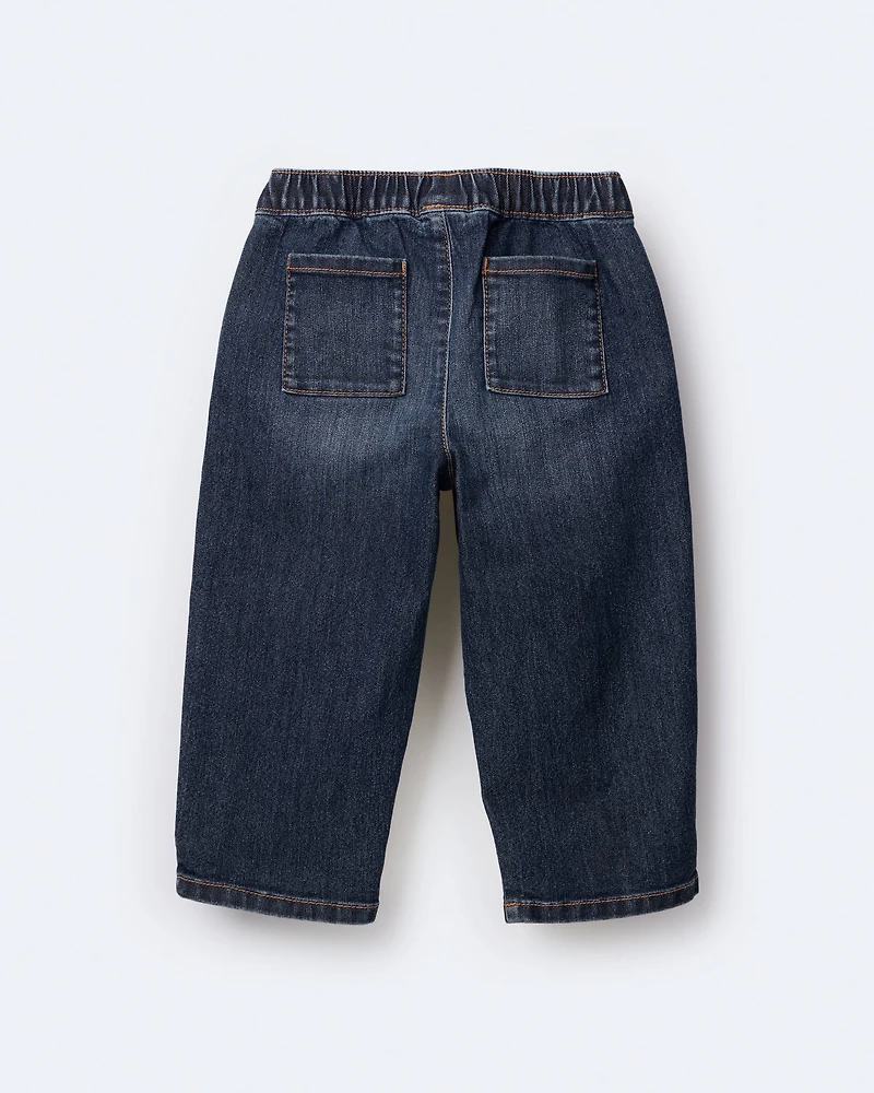 Toddler Barrel Pant Denim - Blue
